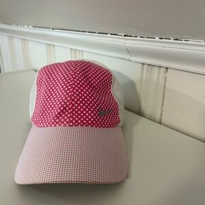 Nike Pink and White Golf Hat